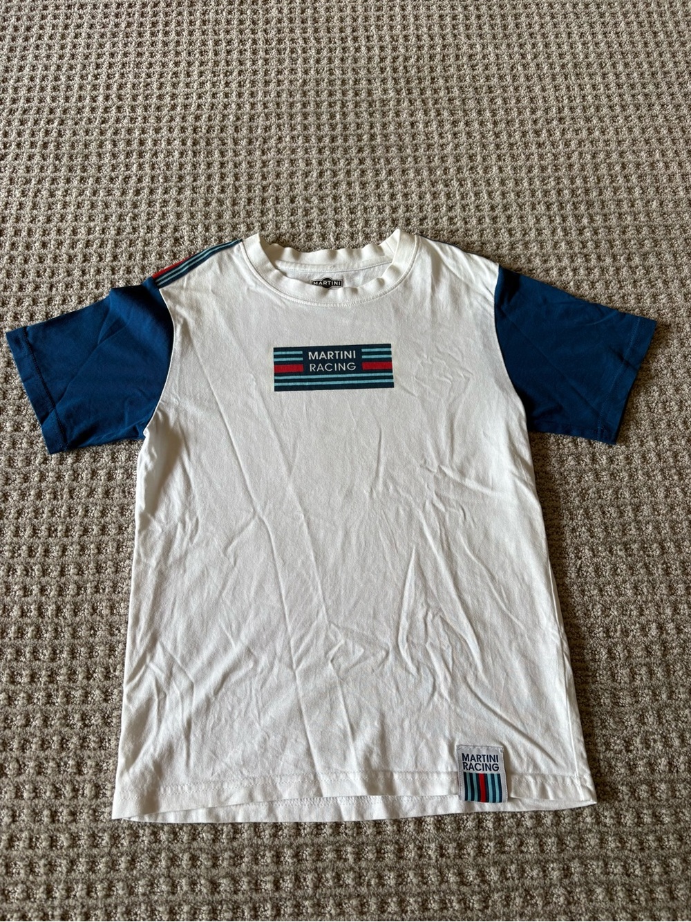 Martini Racing White Tee with Navy Sleeves